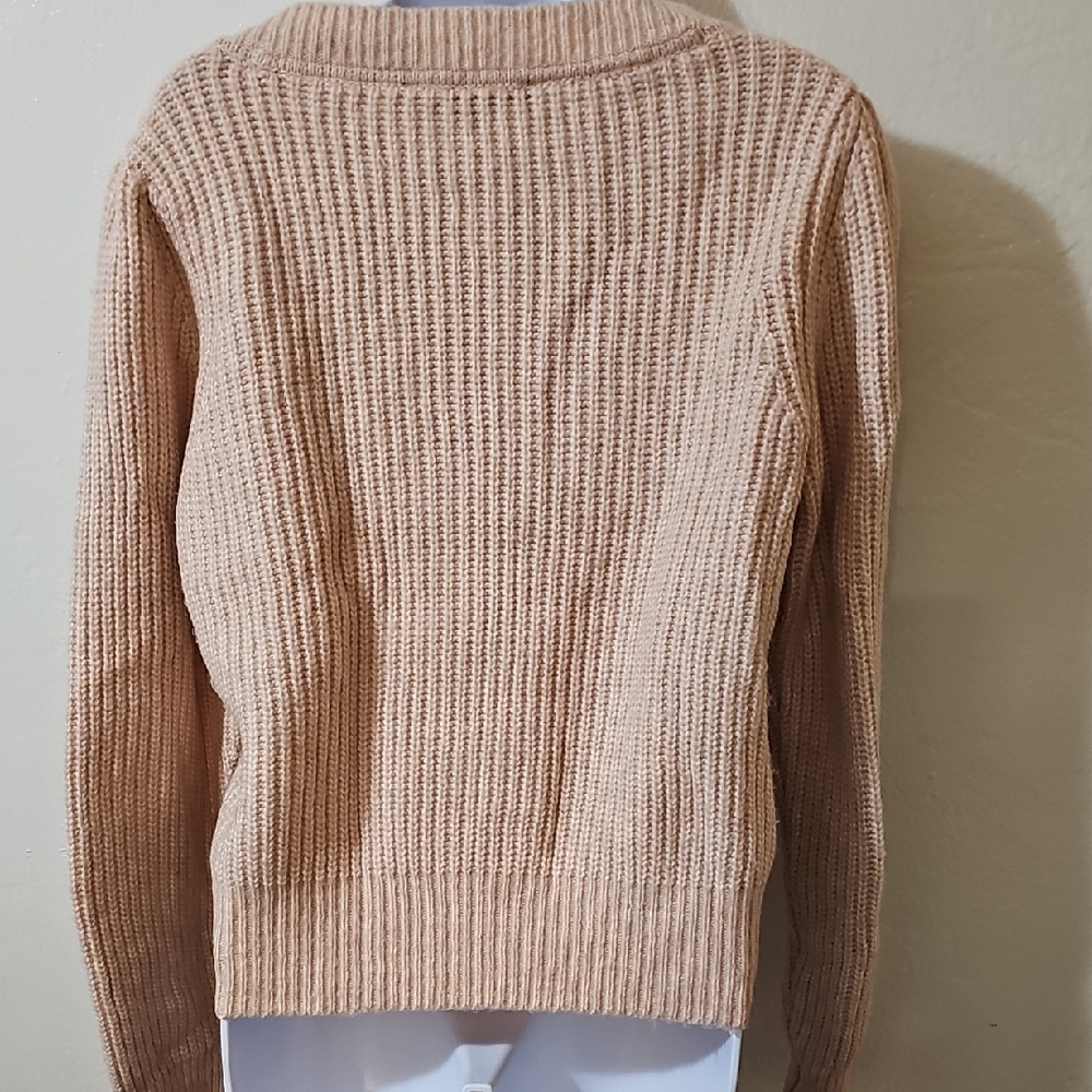 White House Black Market Ribbed Knit Sweater - Tan